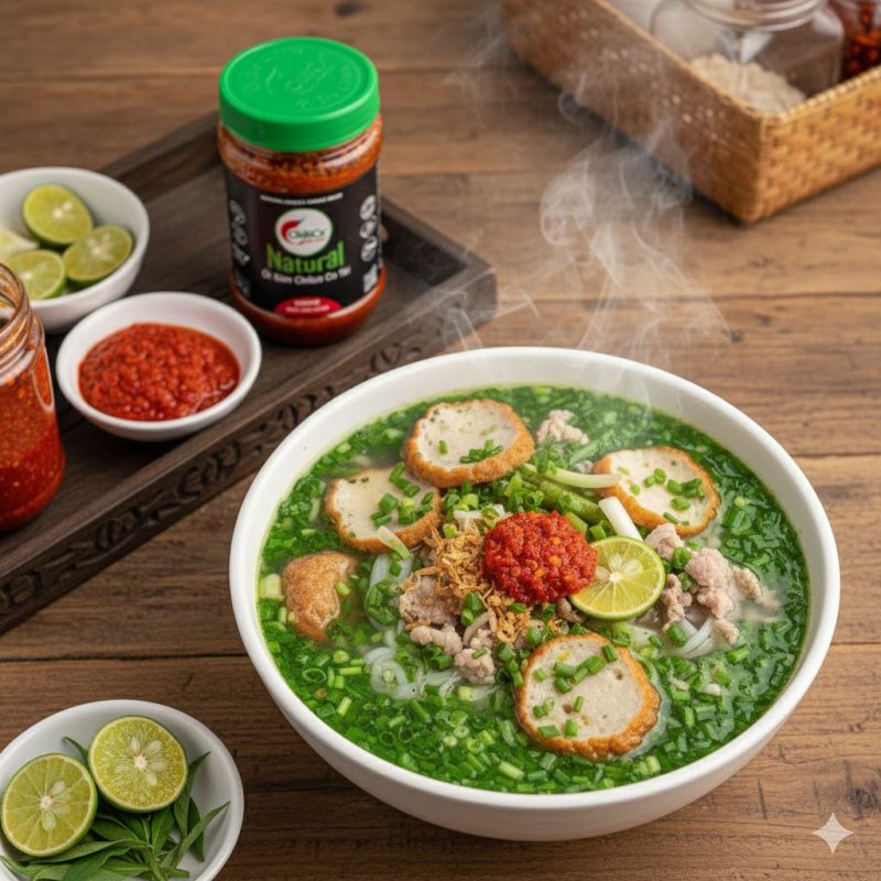 bánh canh chả cá nha trang với ớt bằm ChiliCa